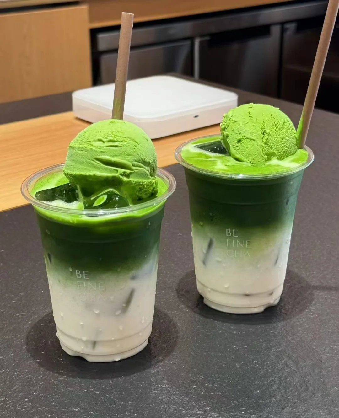 Ice-cream float latte