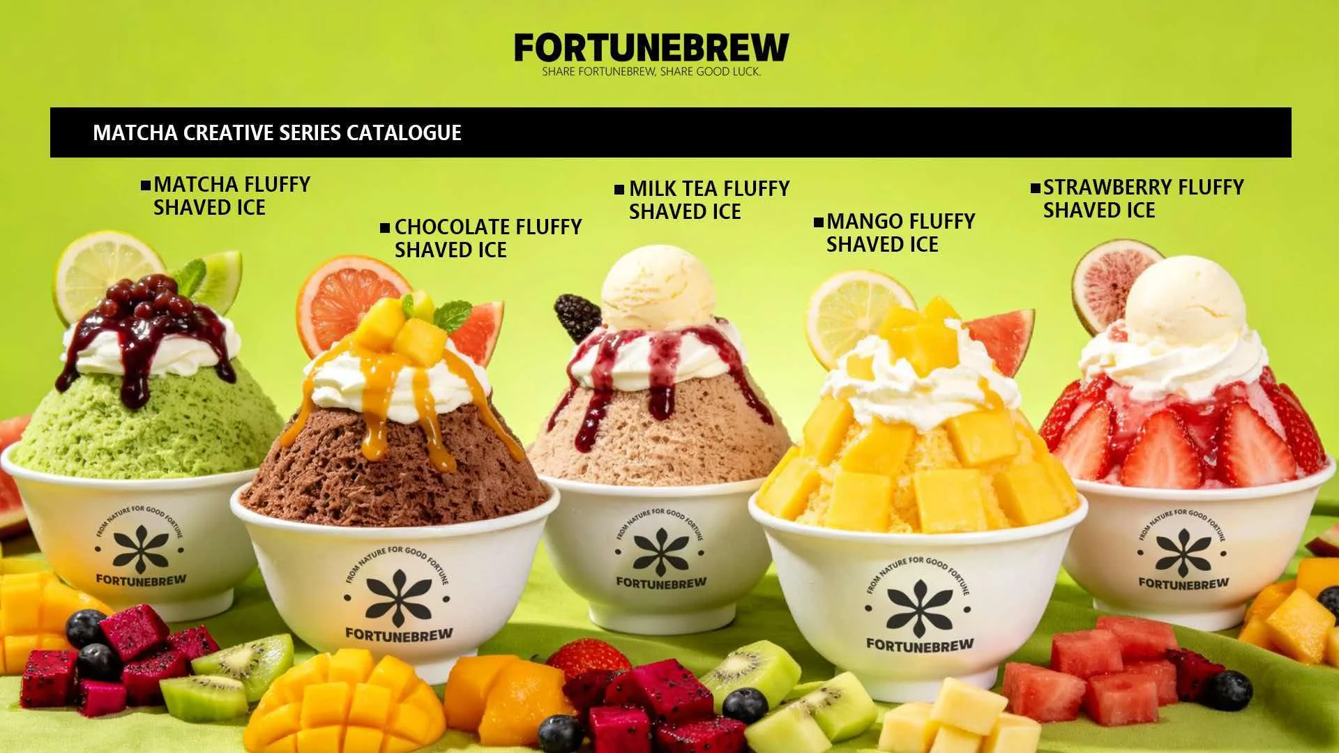 Creative shaved ice series: five flavors
