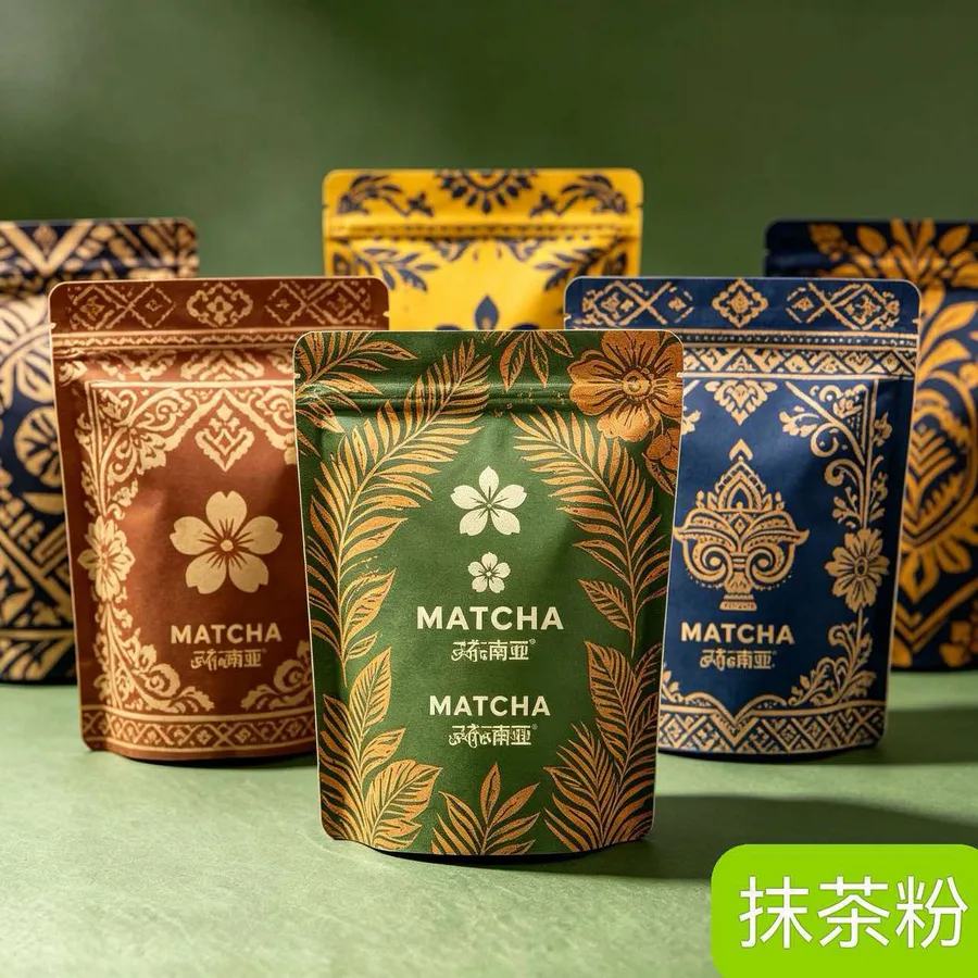 Colorful ethnic pouch set