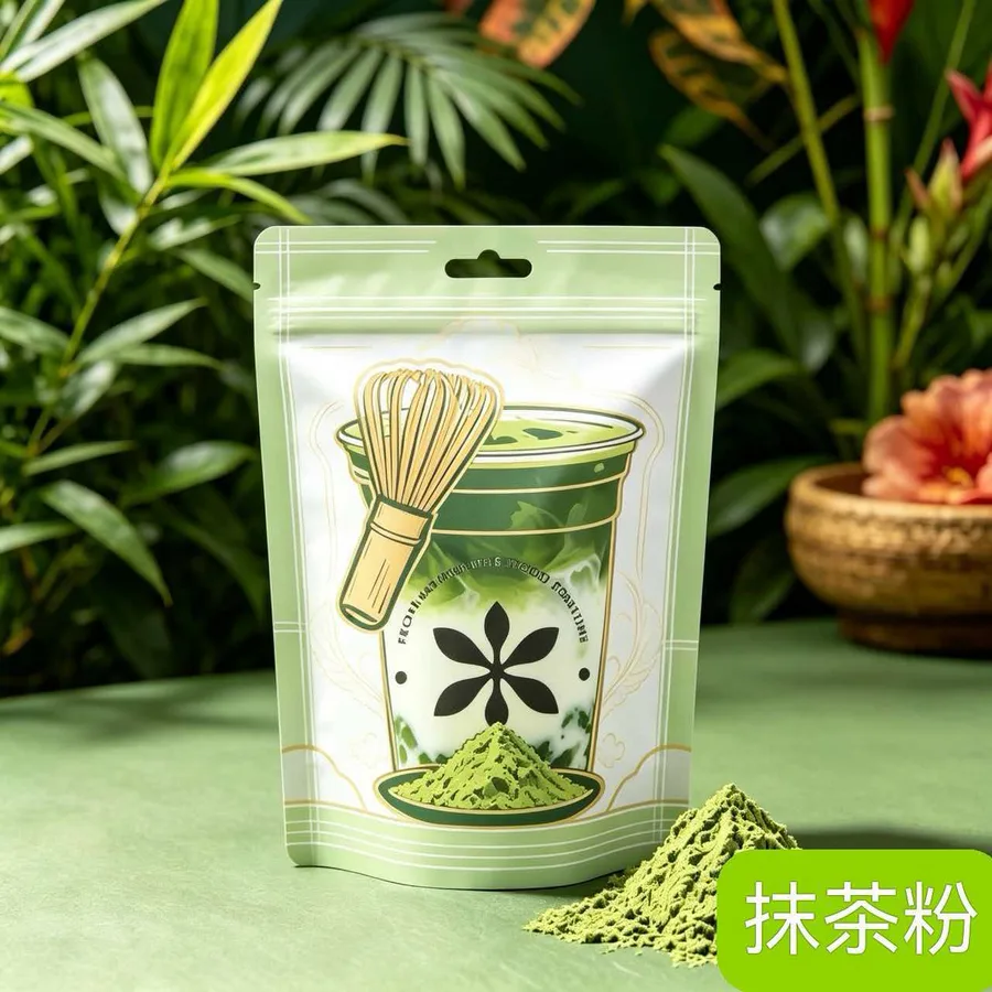 Light-green pouch with chasen motif