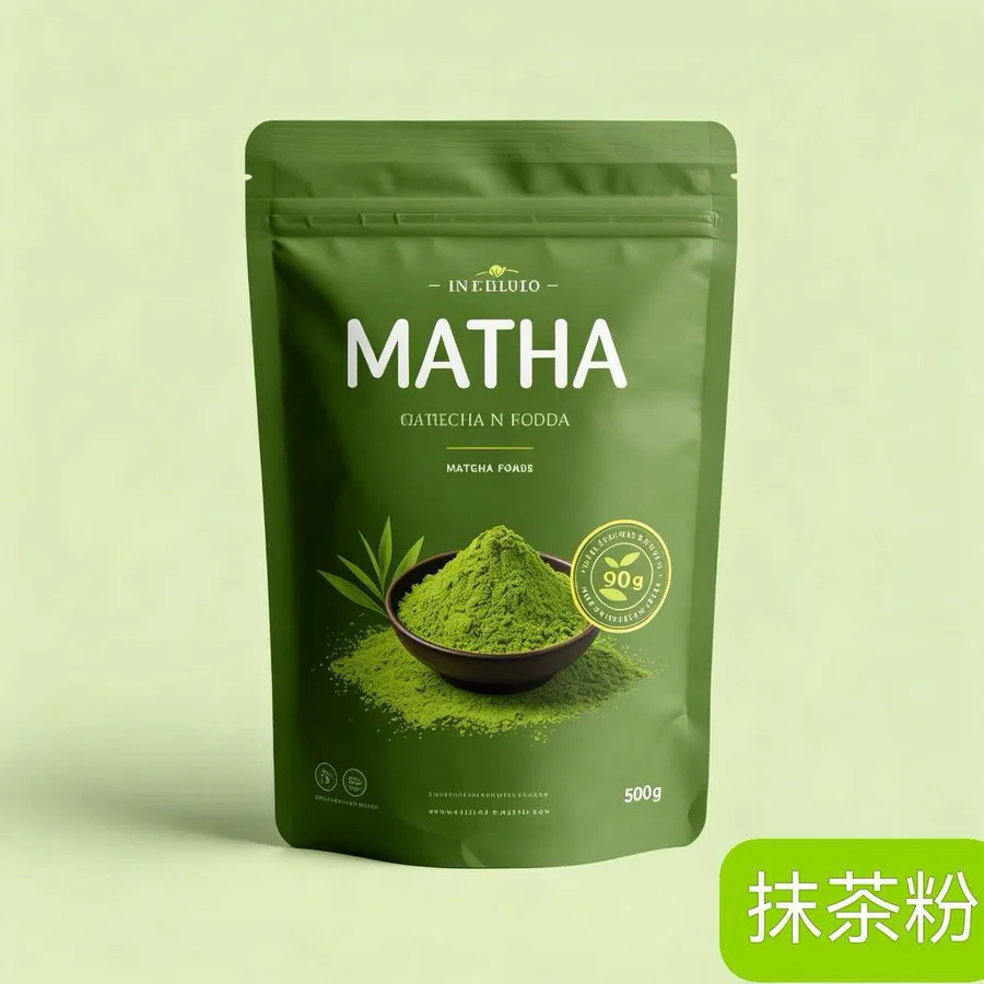 MATHA deep-green pouch · 500 g (private-label case)