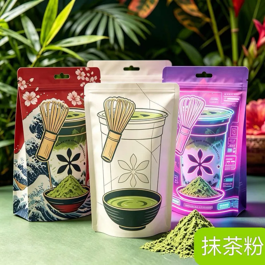 Waves & line-art pouch trio