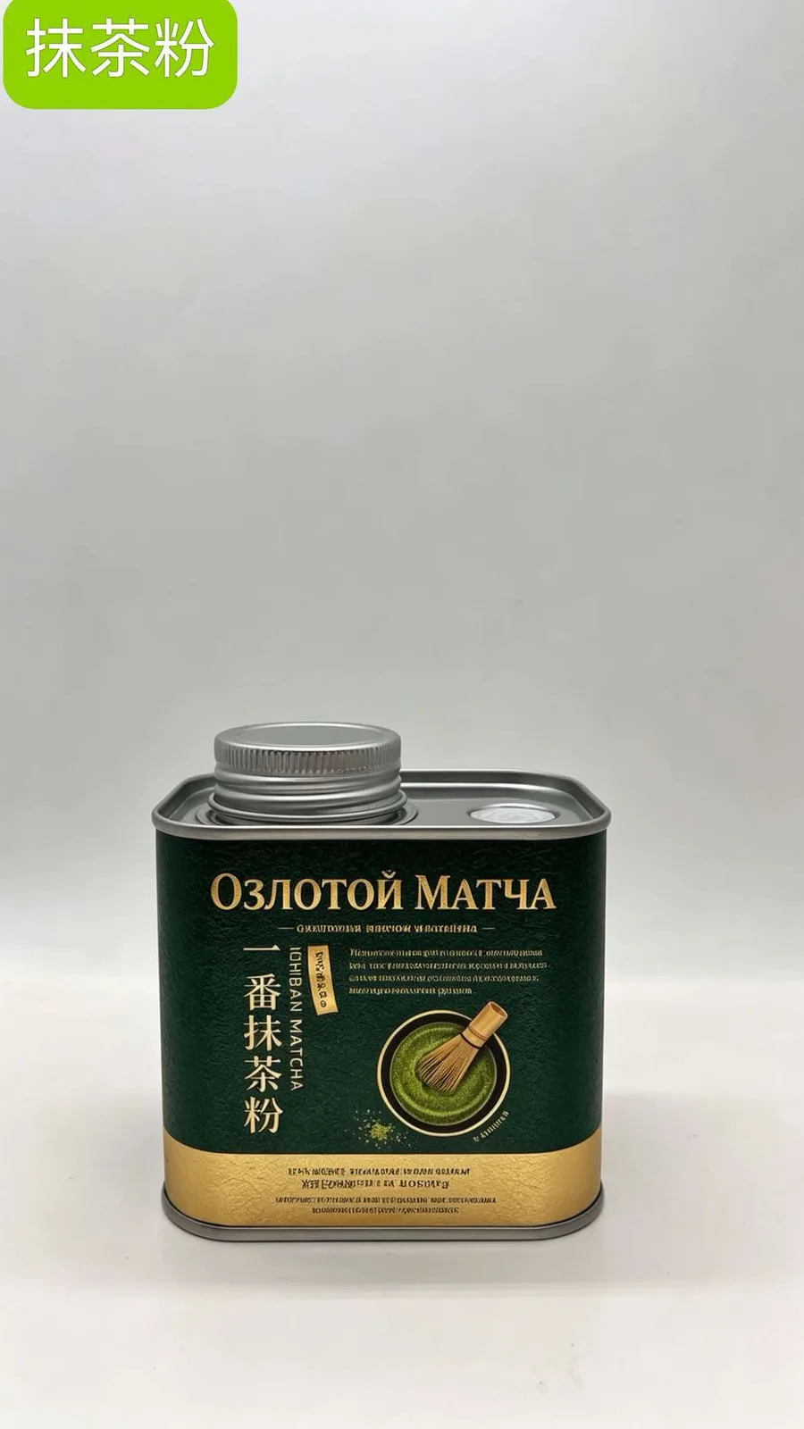 Russian matcha tin